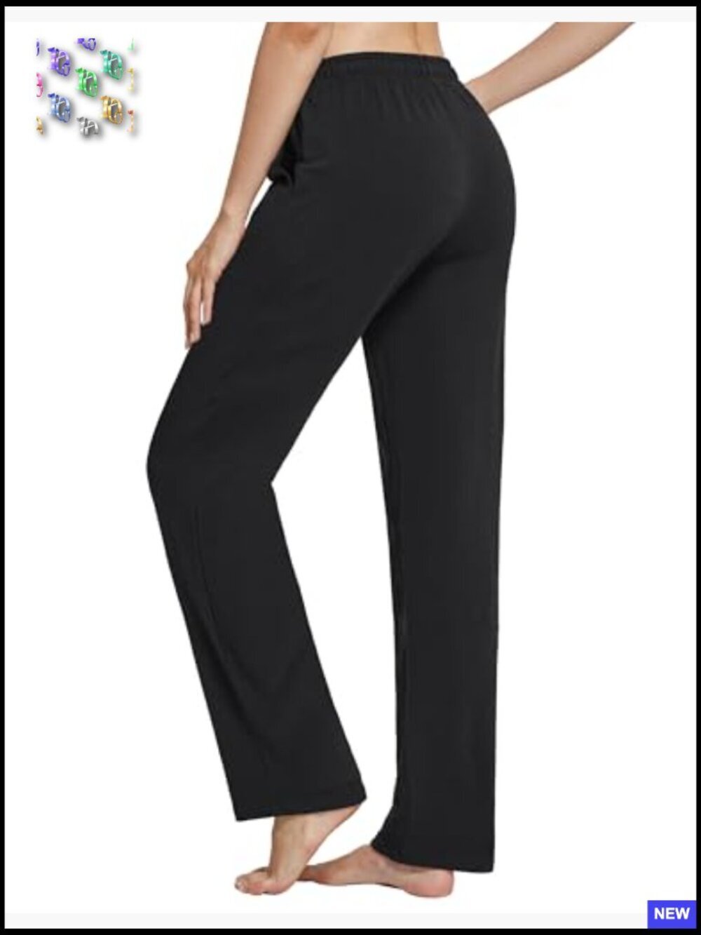 Women Yoga Sweatpants Wide Leg Cotton Drawstring Lounge Pants Leisure - Picture 2 of 7